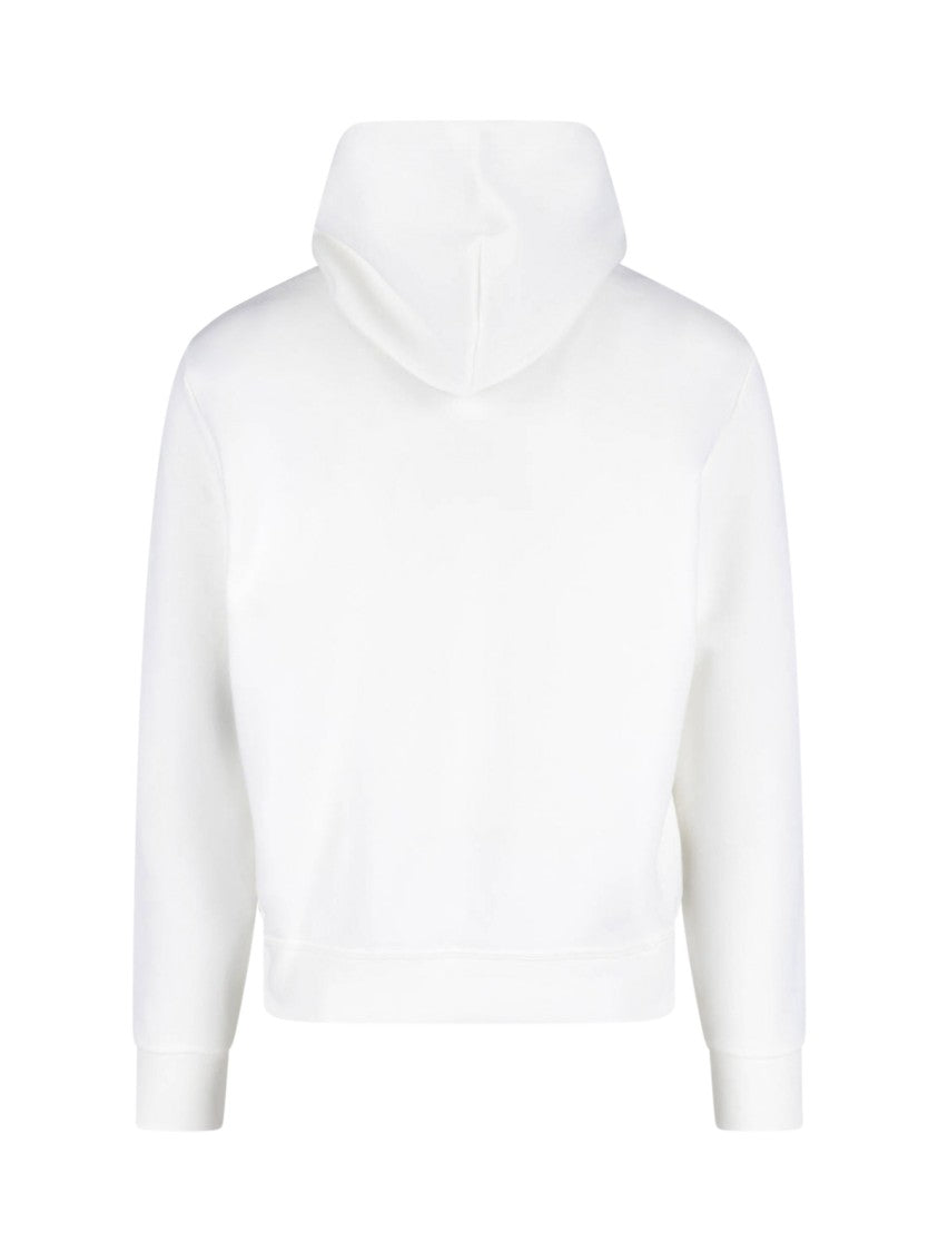 Polo Ralph Lauren White Recycled Cotton Blend Hooded Sweatshirt