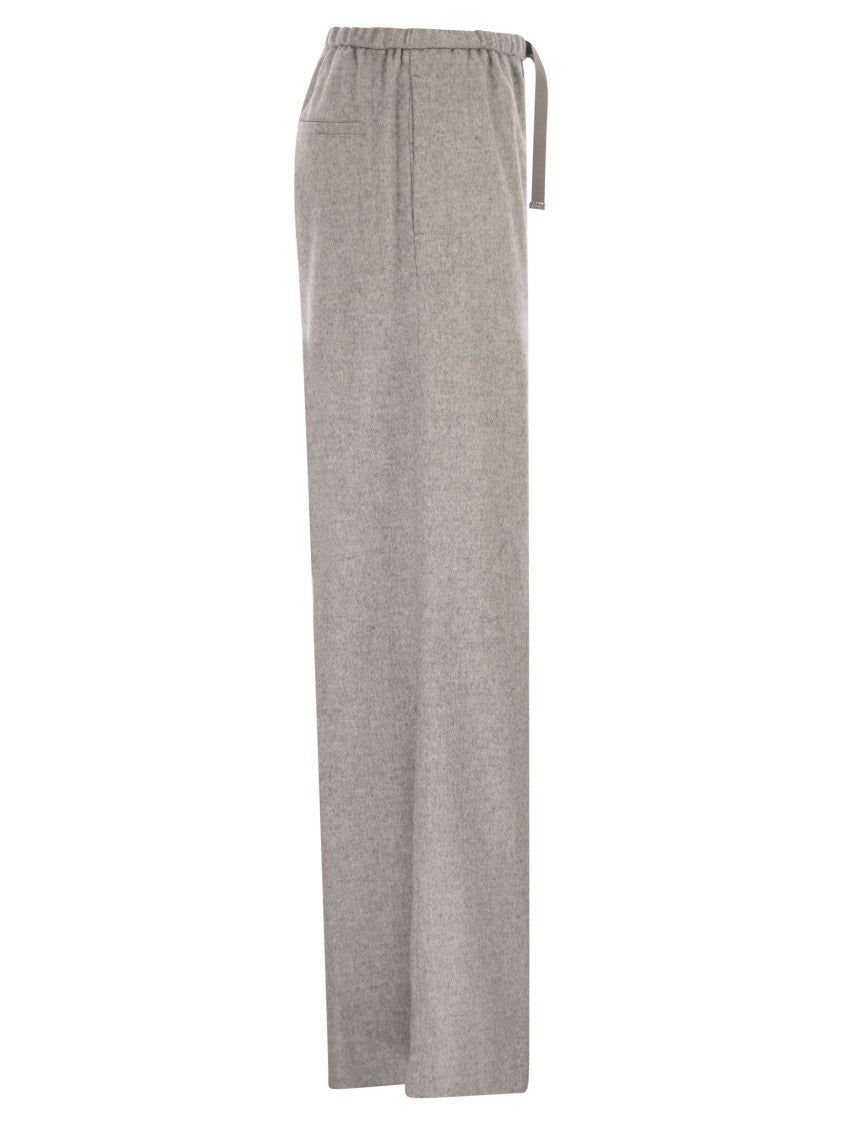 Herno Resort Trousers In Cashmere And Silk