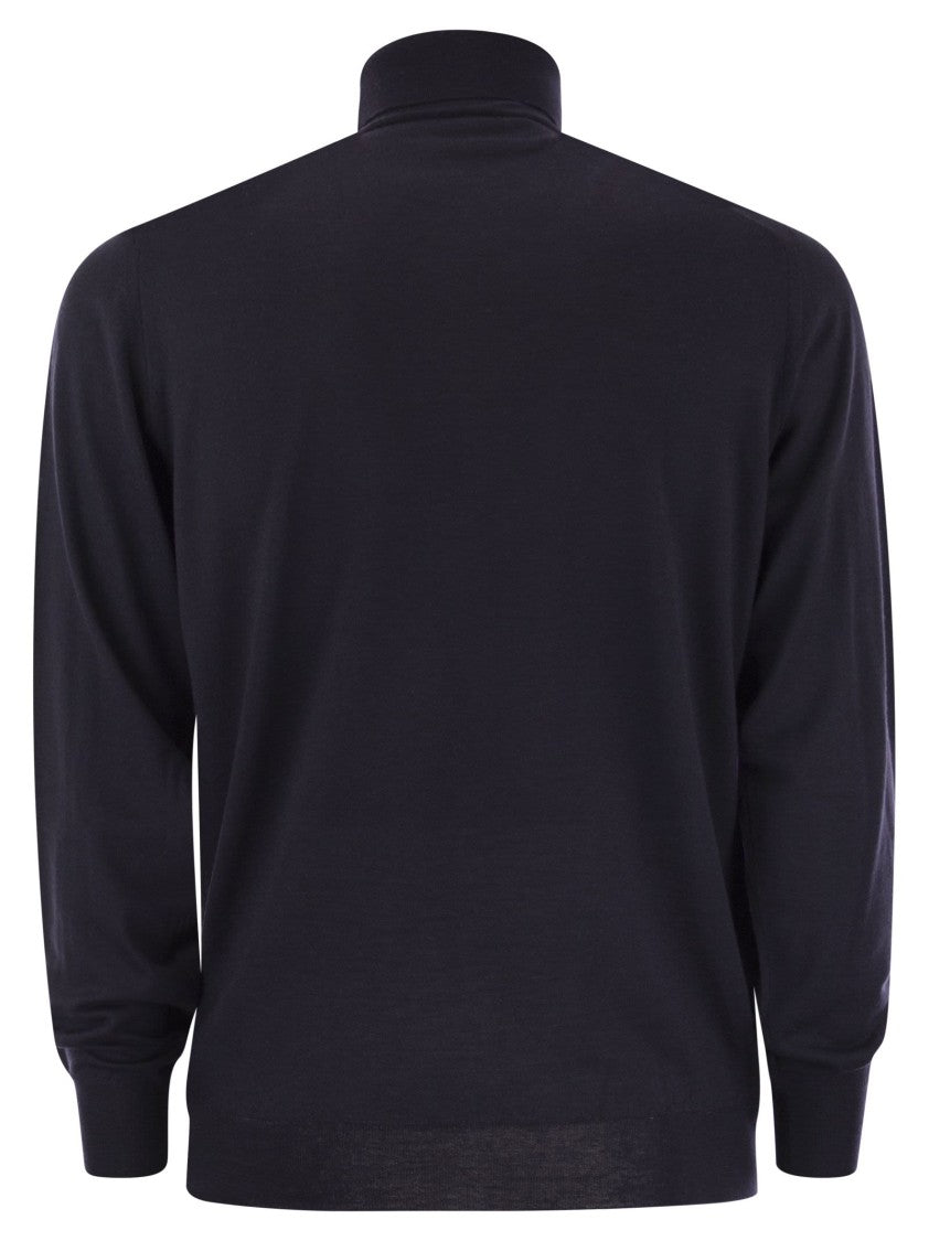 Fedeli Superfine Wool Turtleneck Derby