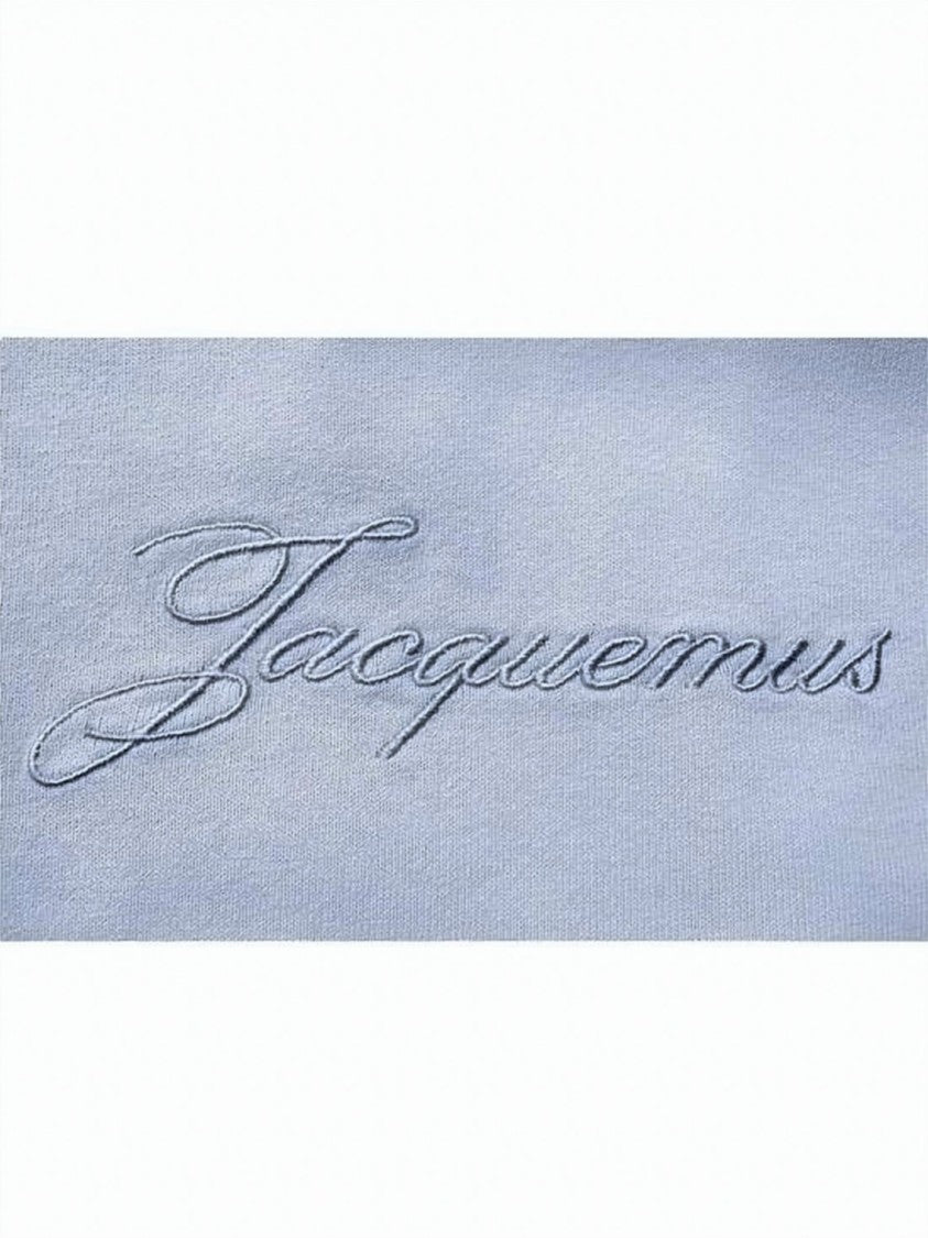 Jacquemus Cropped T-Shirt With Subtle Logo Embroidery