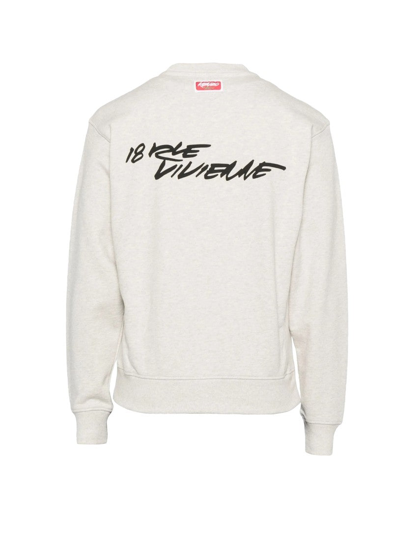 Kenzo Long-Sleeve Graphic Sweatshirt With Bold Floral Design