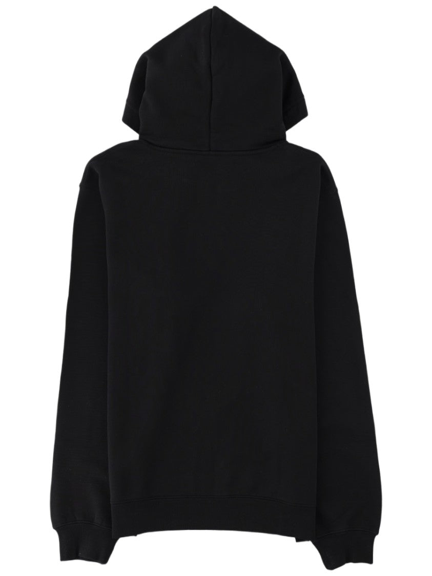 Jacquemus Minimalist Black Ribbed Cotton Hoodie