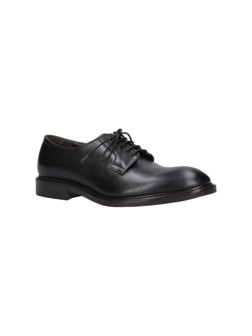 Alexander Hotto Rounded Toe Lace-Up Leather Brogues