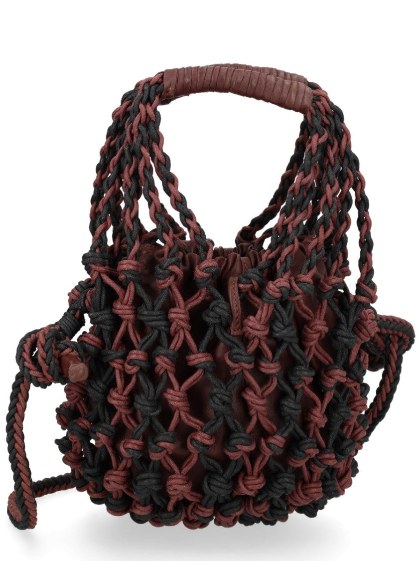 Alysi Two Tone Woven Mesh Bag
