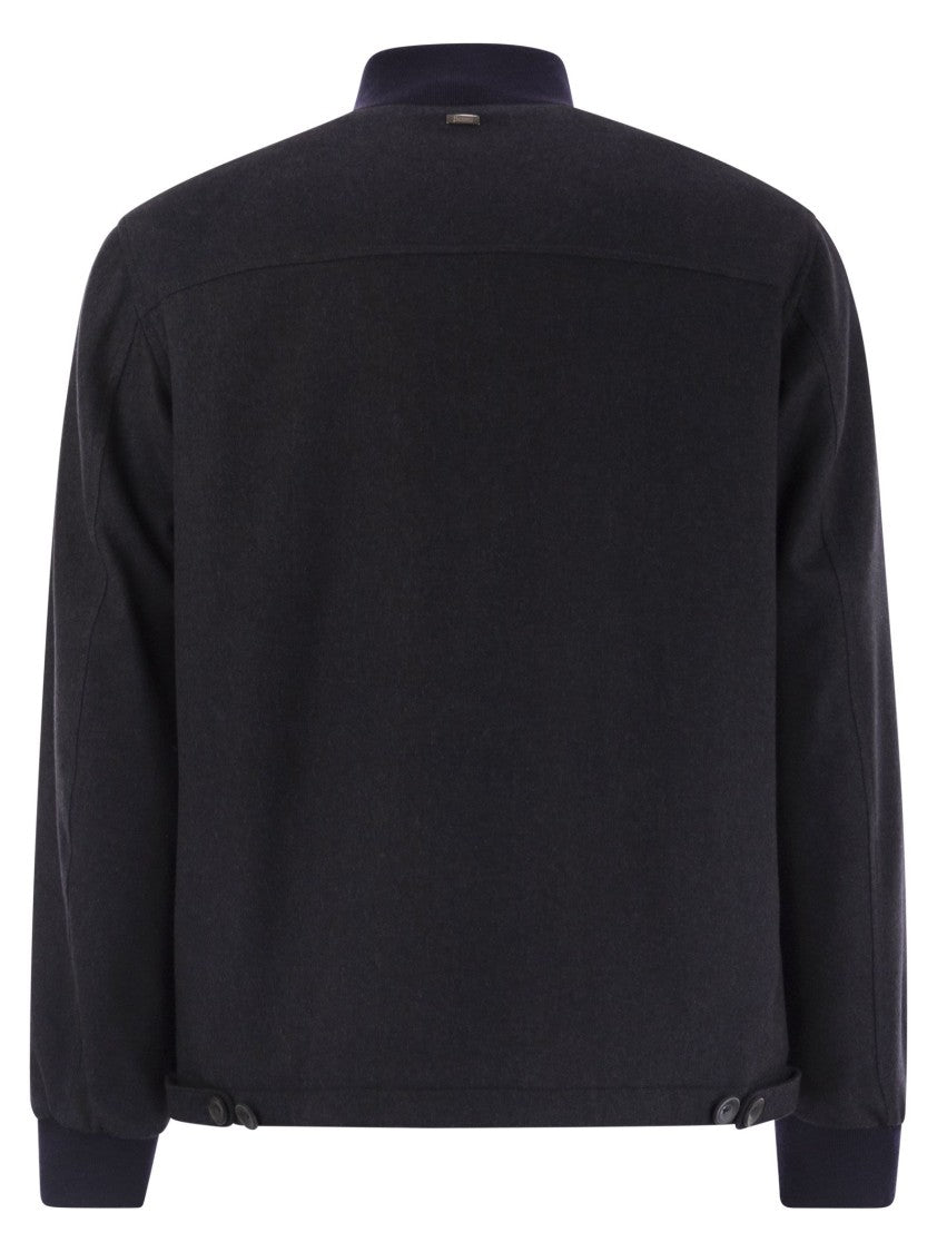 Herno Silk And Cashmere Bomber Jacket