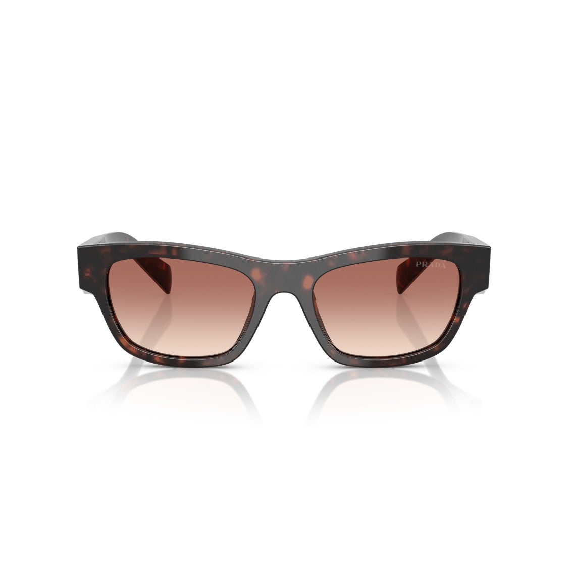Prada 0Pr B09s Rectangular Frame Tortoiseshell Acetate Sunglasses