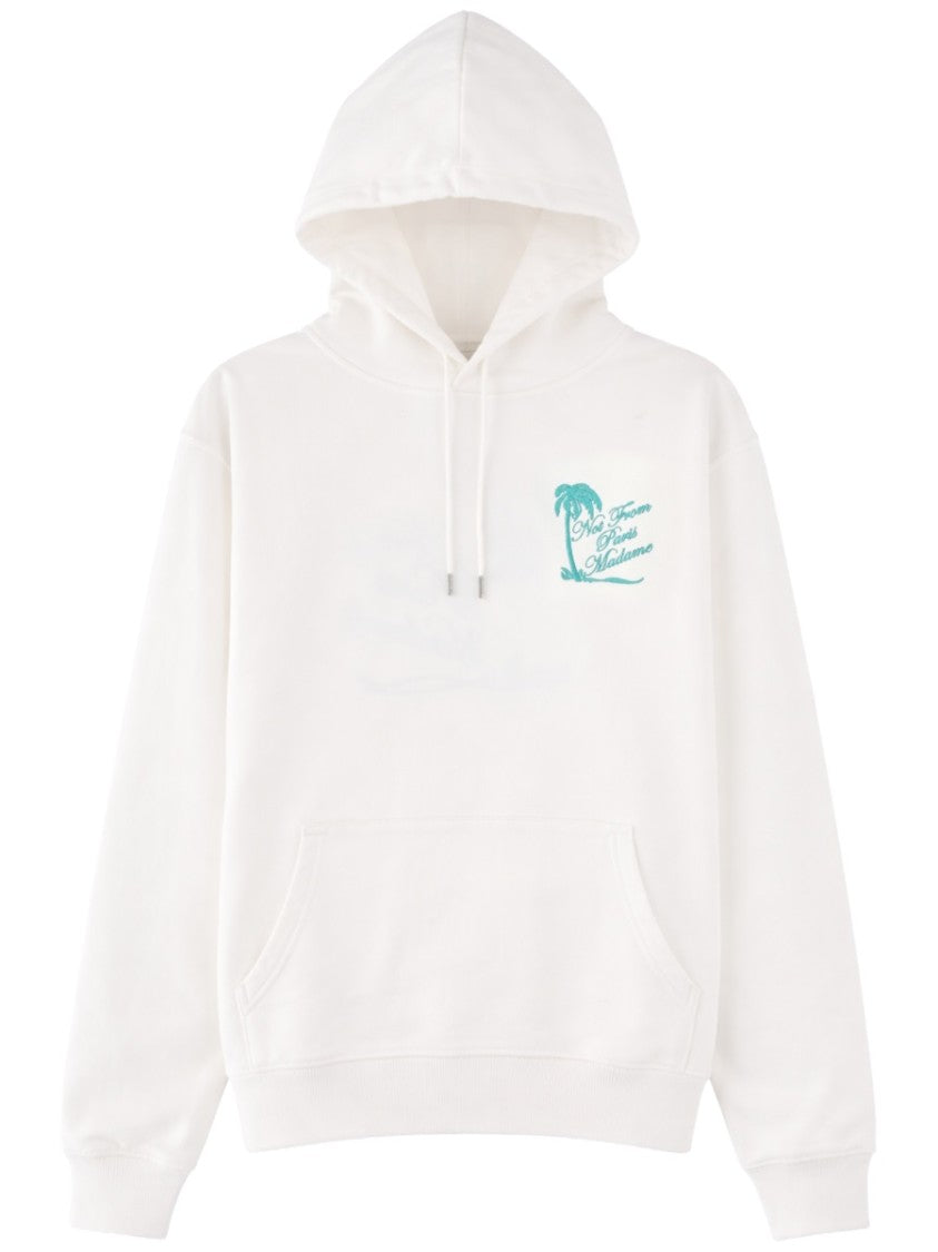 Drôle De Monsieur White Slogan Palmiers Palm Hoodie