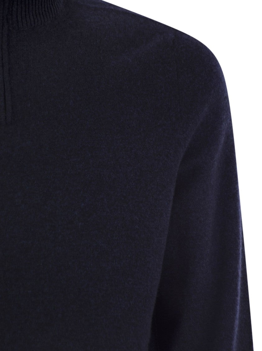 Fedeli Favonio Persia - Cashmere Half-Zip Sweater