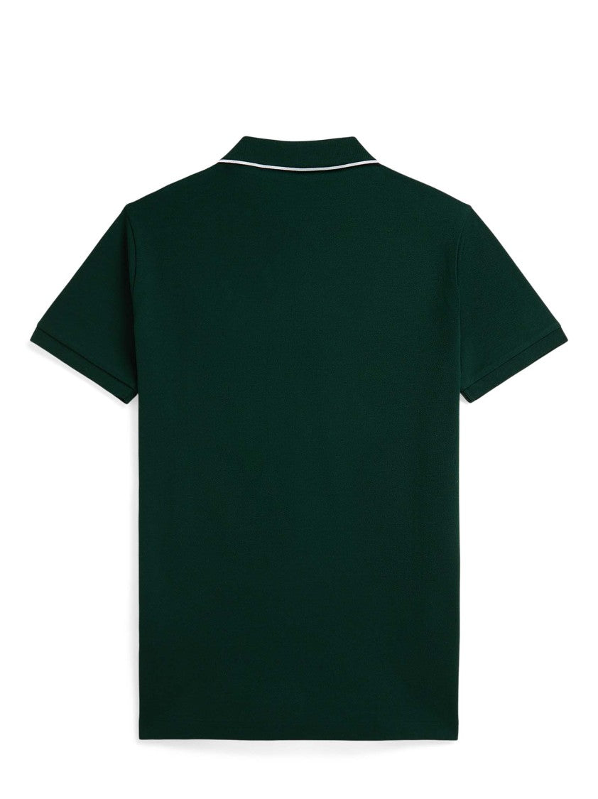 Polo Ralph Lauren Short-Sleeved Polo Shirt In Deep Green