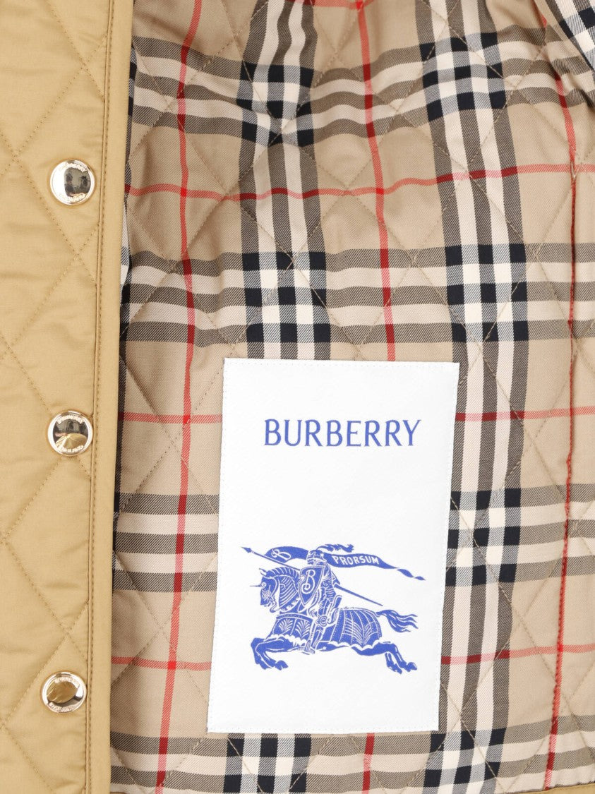 Burberry Quilted Diamond Stitching Bomber Jacket