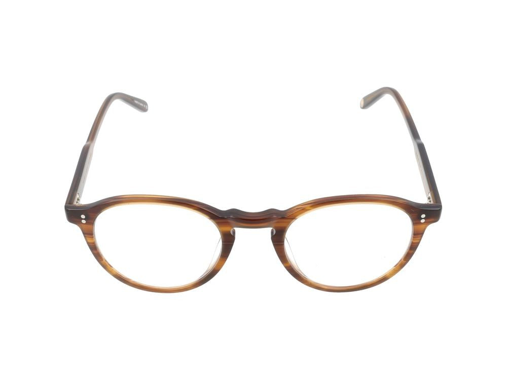 Garrett Leight Rounded Cherry Wood Finish Optical Glasses