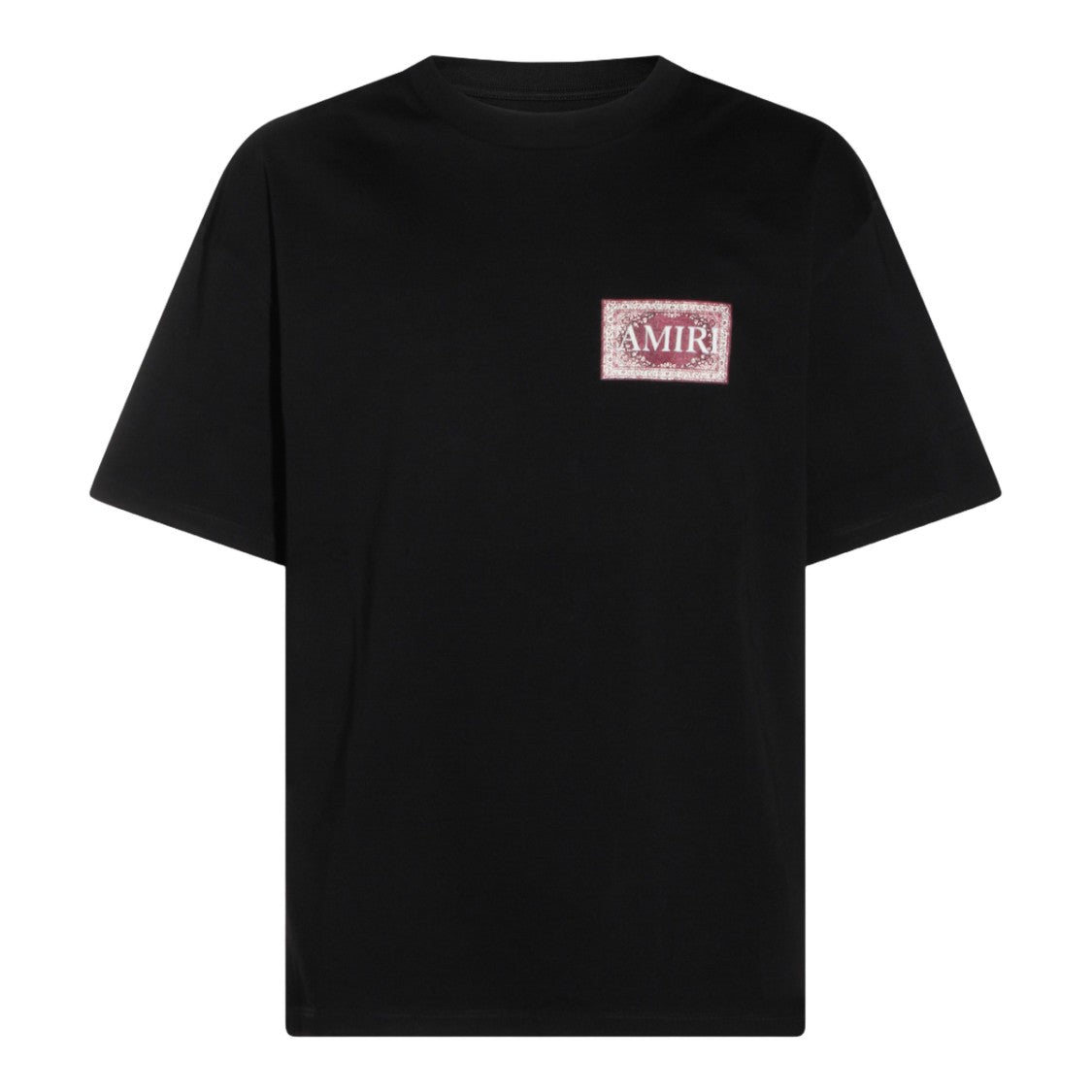 Amiri Plain Black T-Shirt With Crew Neckline