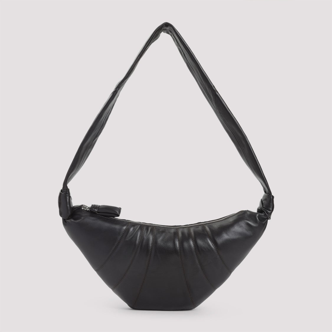 Lemaire Dark Chocolate Leather Medium Croissant Bag