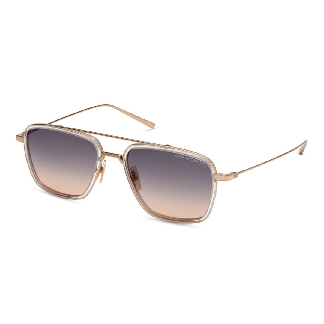 Dita Artoa.57X Square-Frame Gradient Tint Sunglasses With Double Bridge