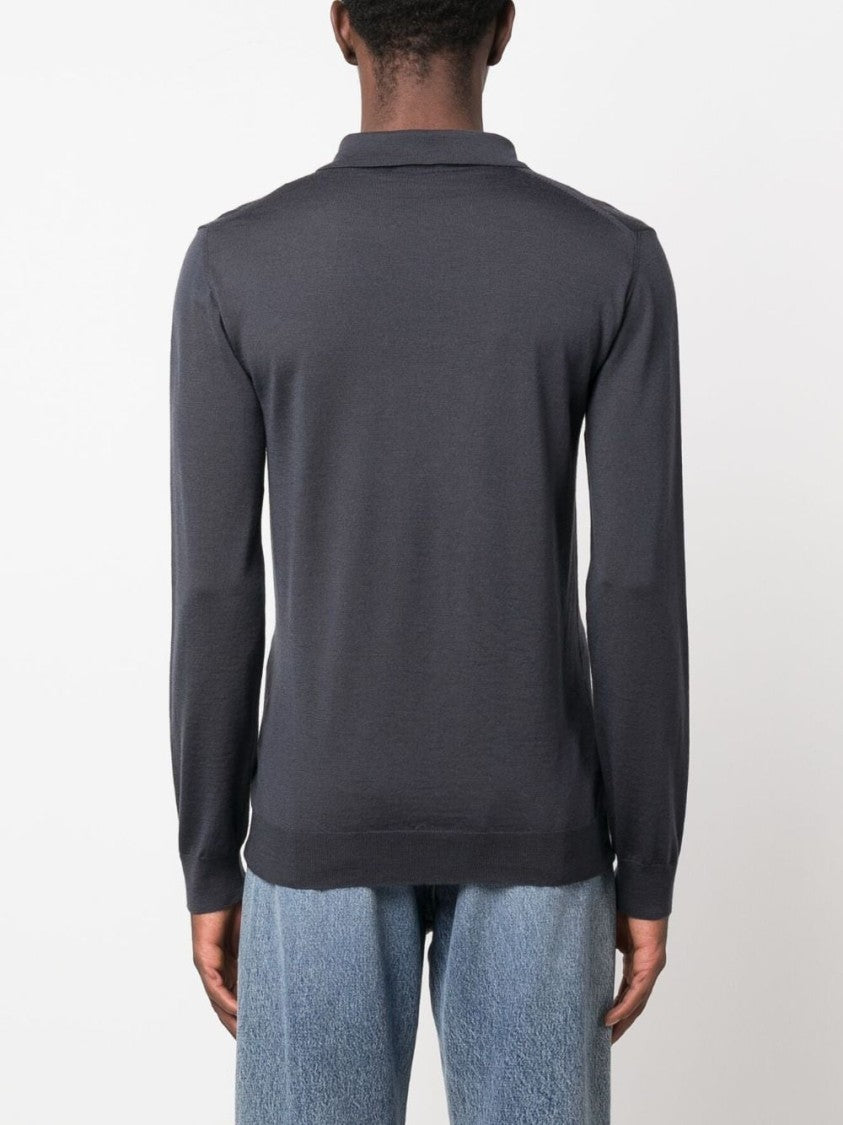 Valentino Garavani Classic Long-Sleeve Virgin Wool Polo Shirt