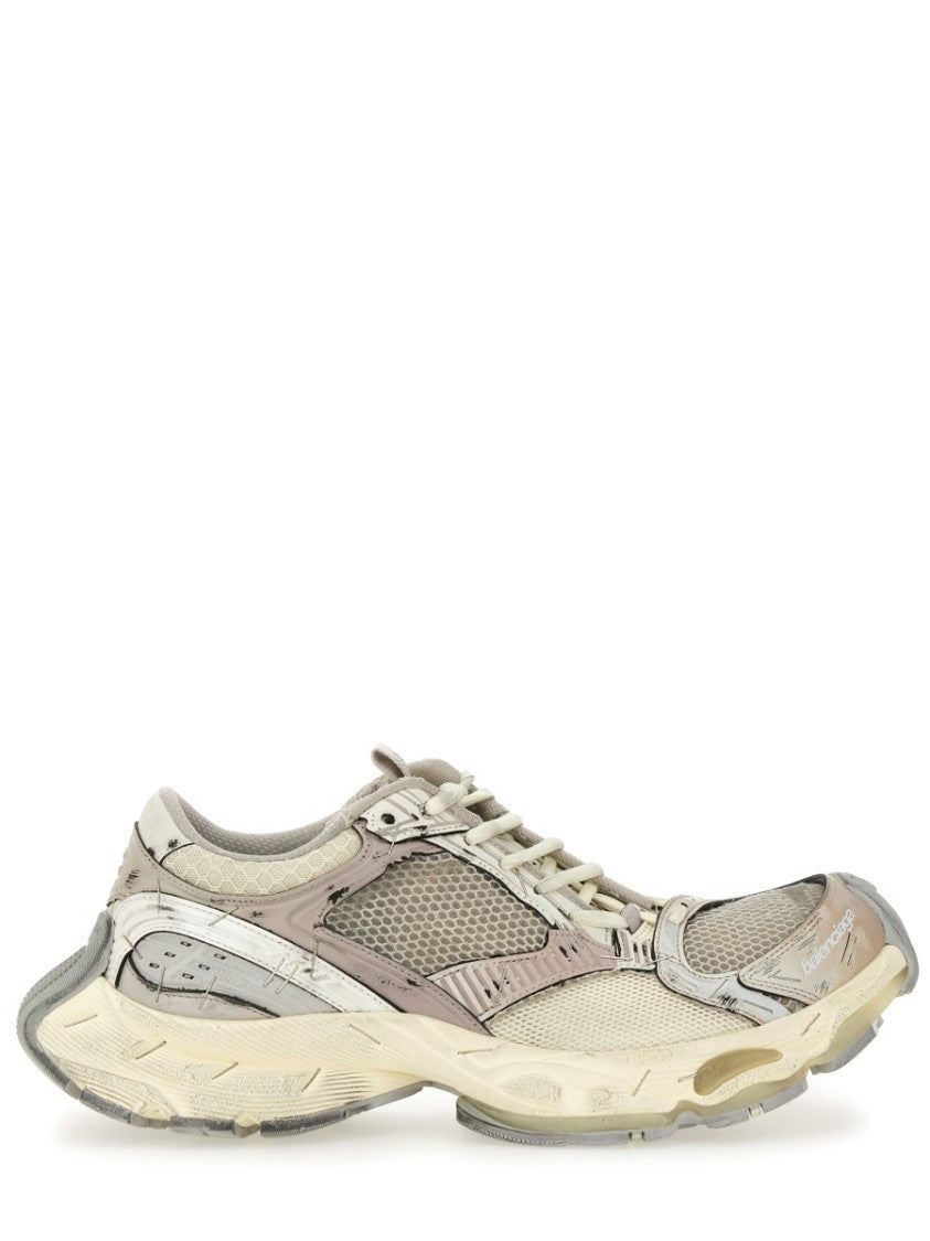 Balenciaga Layered Neutral Toned Sneakers With Chunky Sole
