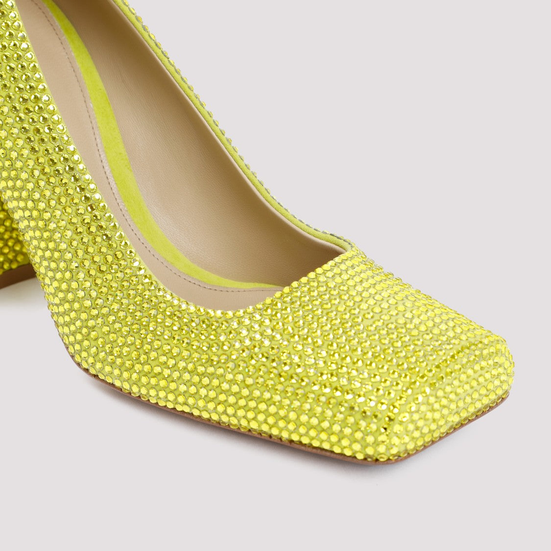 Bottega Veneta Kiwi Green Tower Pumps