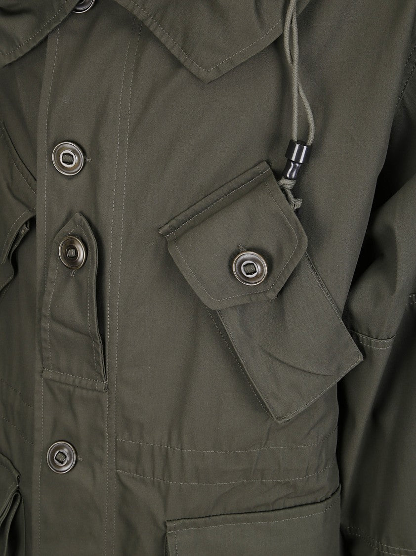 Maison Margiela Structured Long Jacket In Cotton-Polyester Blend