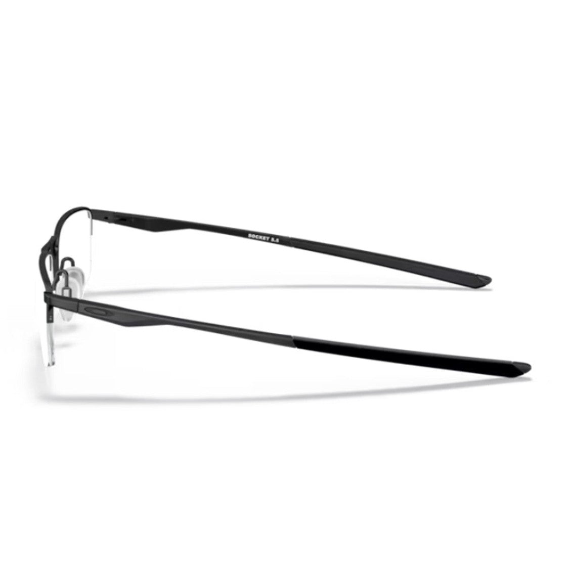 Oakley Black Ox3218 Socket 5.5 Metal Rectangular Sunglasses