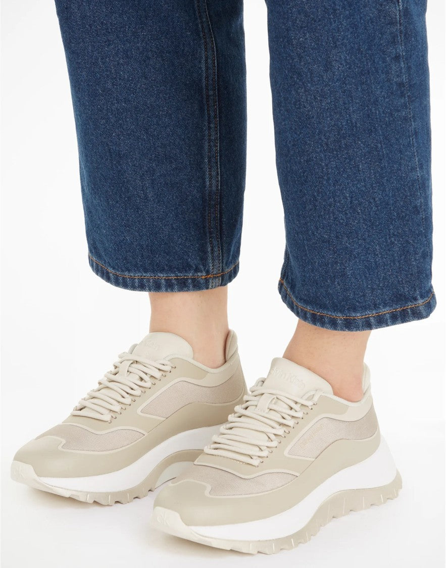 Calvin Klein 2 Piece Sole Runner Lace-Up Sneakers