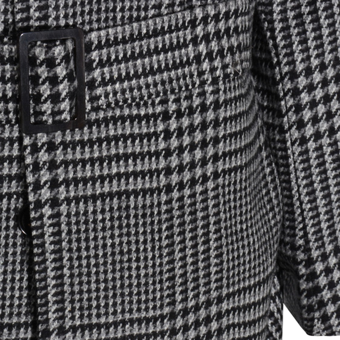 Zegna Grey And Black Wool Coat