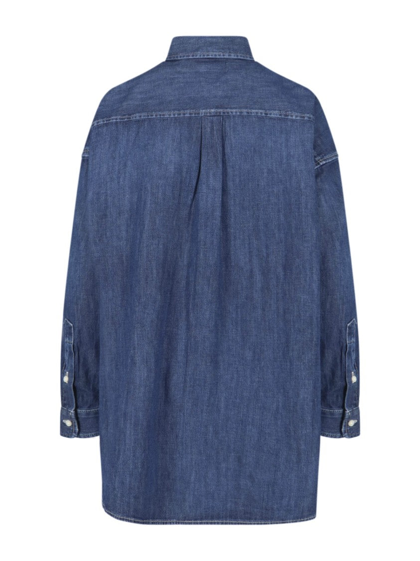Polo Ralph Lauren Blue Cotton Denim Logo Shirt