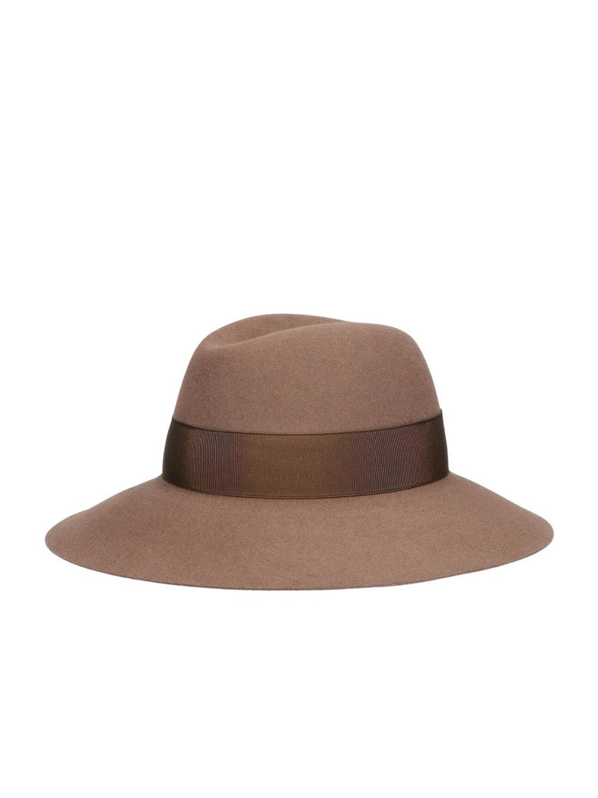 Borsalino Wide-Brimmed Claudette Felt Hat With Logo Band