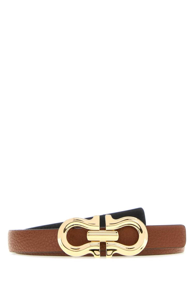 Salvatore Ferragamo Caramel Leather Reversible Belt