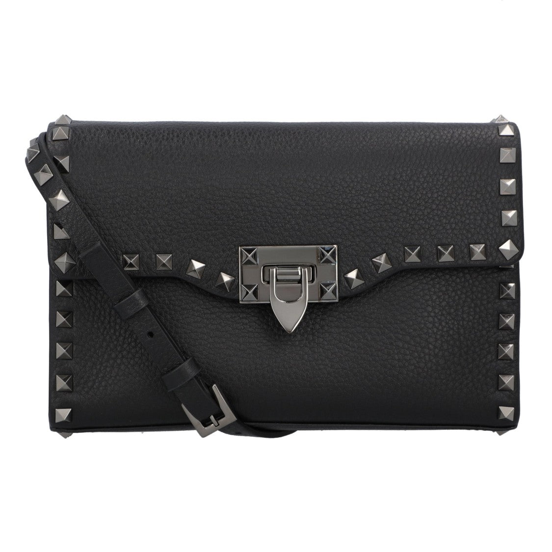 Valentino Small Rockstud Grainy Calfskin Crossbody Bag