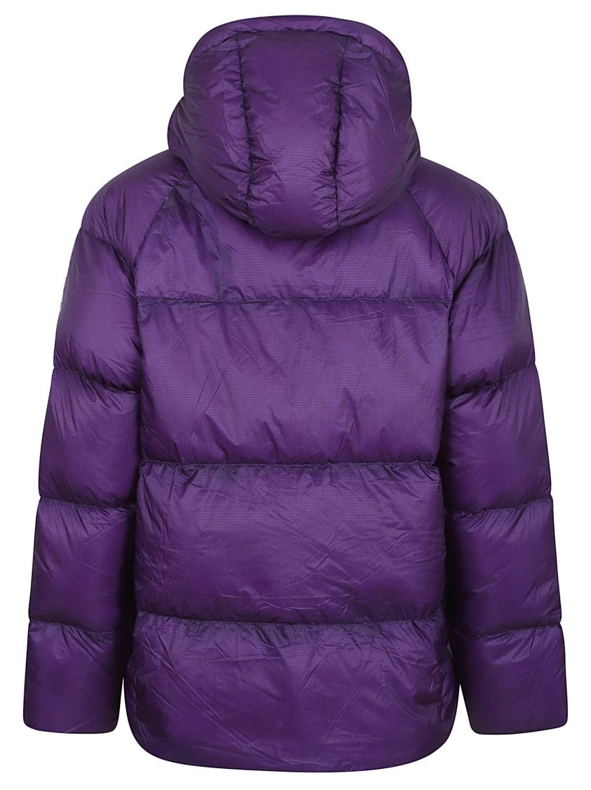 Pyrenex Padded Purple Down Jacket With Quilted Design