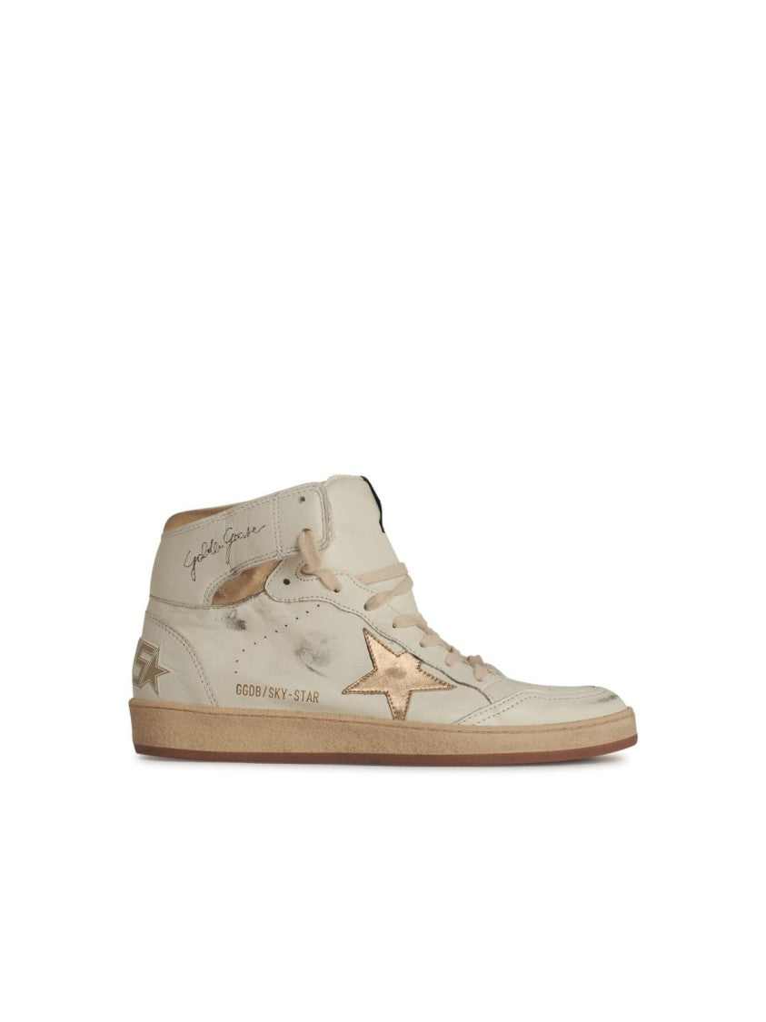 Golden Goose Sky Star' White Leather Sneakers