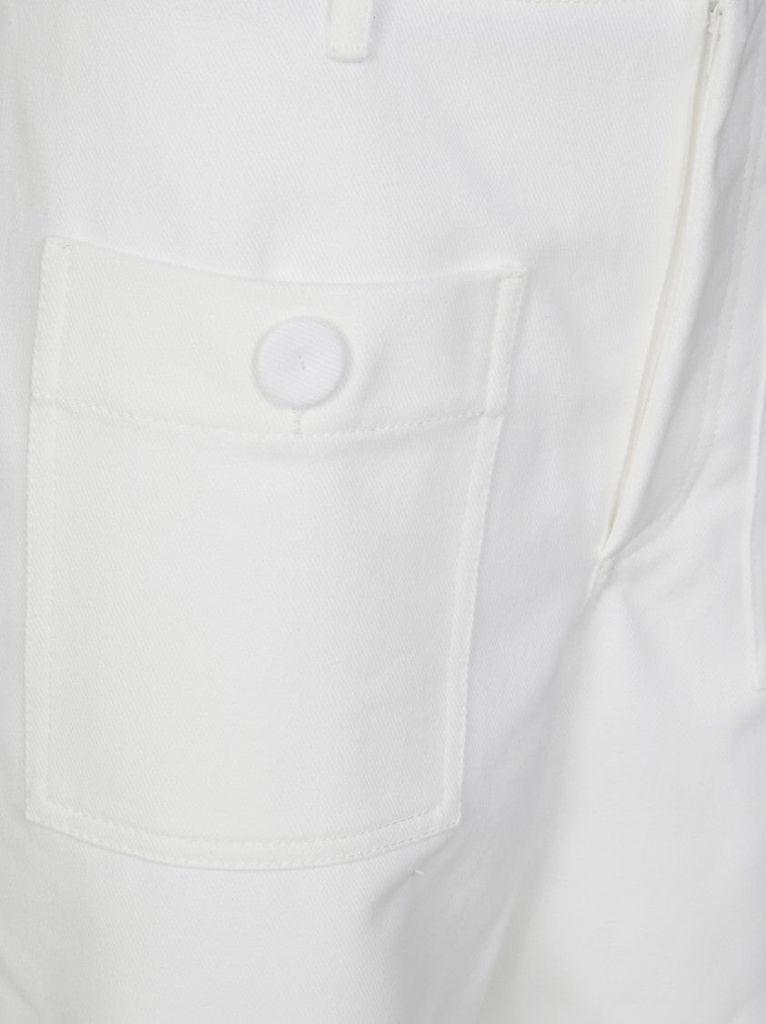 Jejia White Low-Rise Cropped Pants