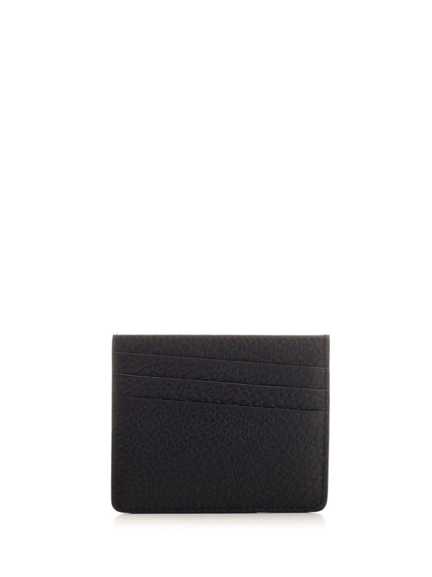 Maison Margiela Rectangular Textured Calf Leather Wallet With Iconic Stitch Detail