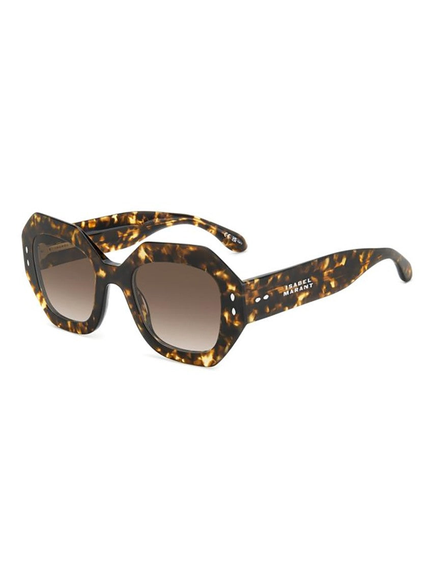 Isabel Marant Bold Tortoiseshell Octagonal Sunglasses With International Fit
