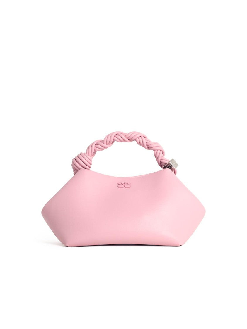 Ganni Small 'Bou' Bag In Pink Smooth Leather