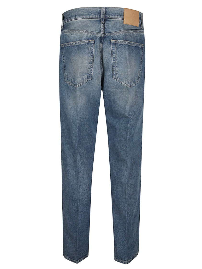 Ballantyne Cotton Tapered Boyfriend Jeans
