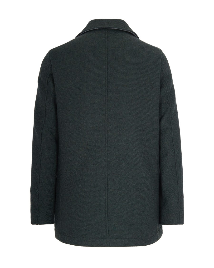 Camplin Double-Breasted Wool Blend Peacoat