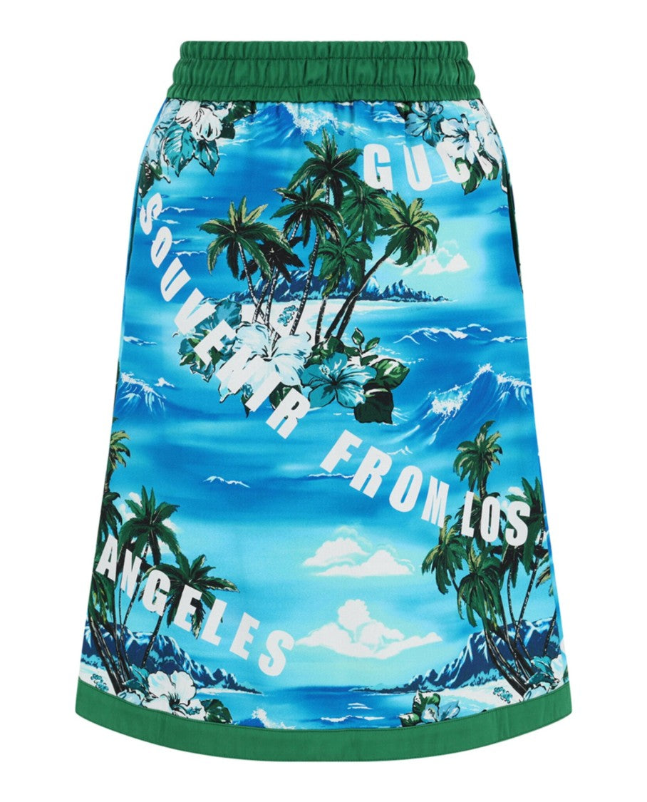Gucci Hawaiian Printed Knee-Length Skirt