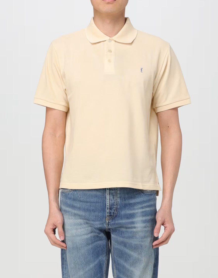 Saint Laurent Cassandre Ysl Logo Polo Shirt