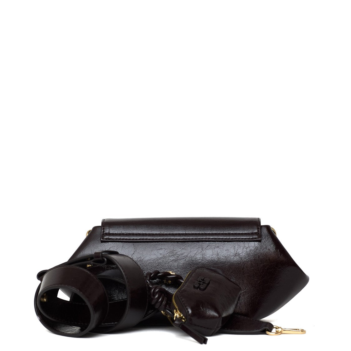 Ganni East/West Deep Shine Magnetic Shoulder Bag