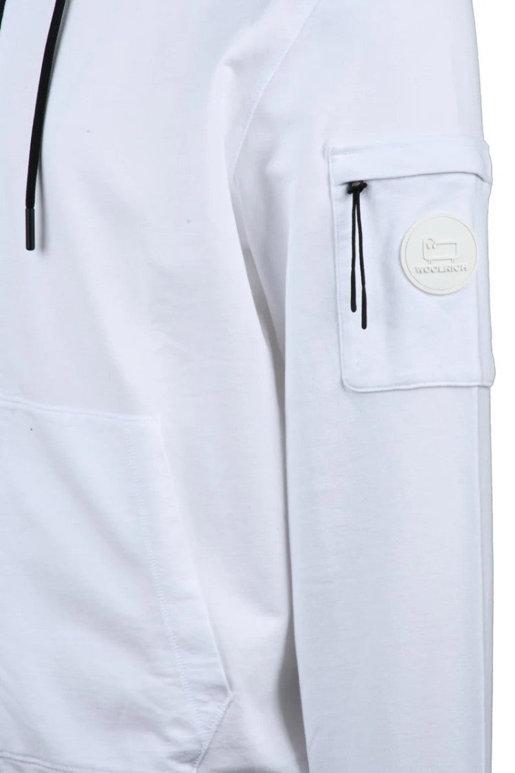 Woolrich Zip Hoodie Sweatshirt - White