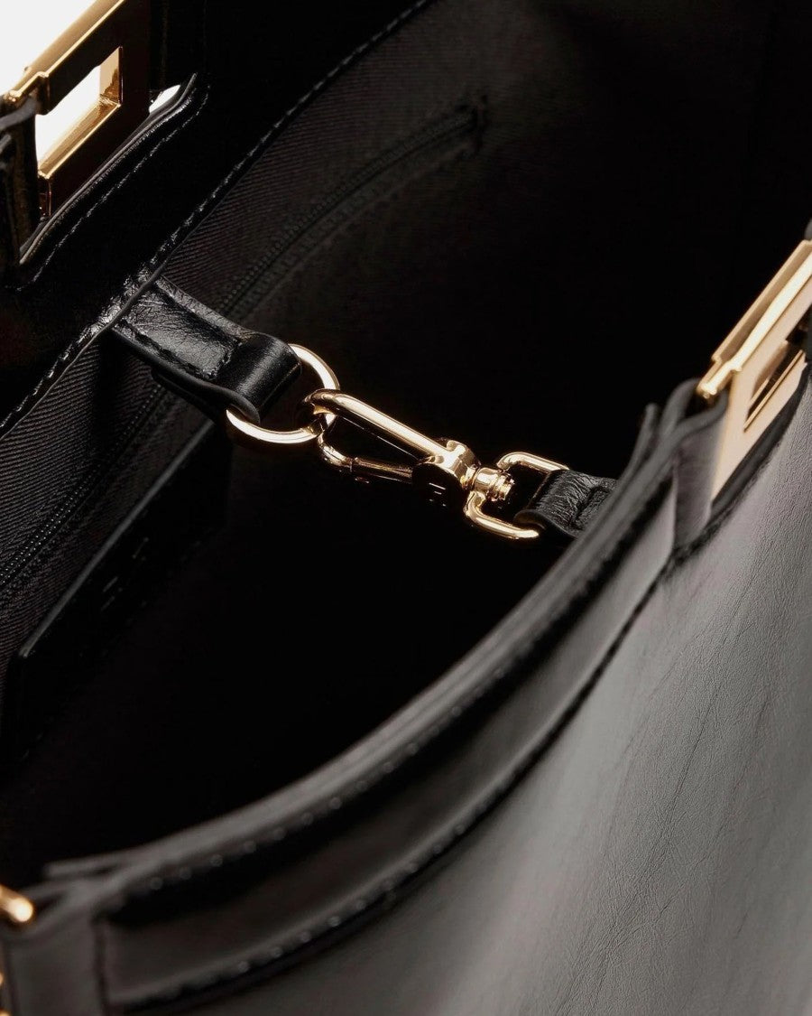 Elisabetta Franchi Bucket-Style Bag With Glossy Naplak Texture And Adjustable Strap