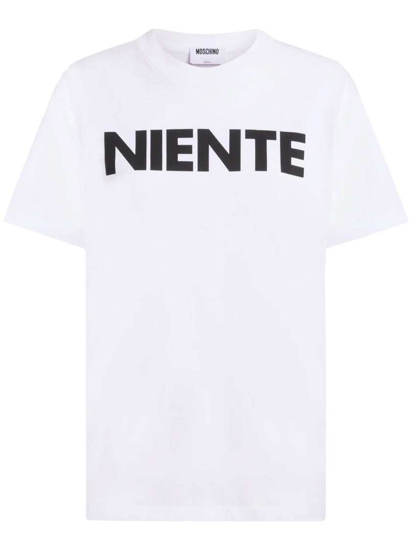 Moschino Black Bold Print Relaxed Fit Cotton T-Shirt