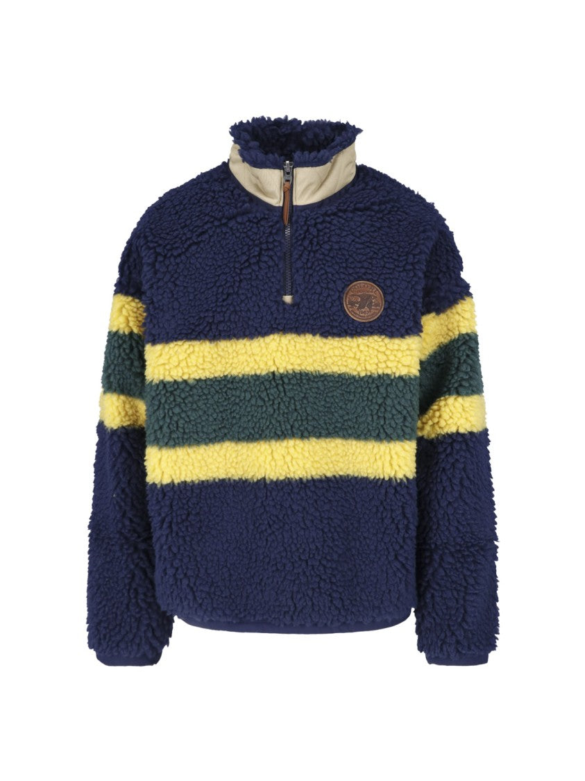 Polo Ralph Lauren Multicolor Teddy Stripe Fleece High-Neck Pullover