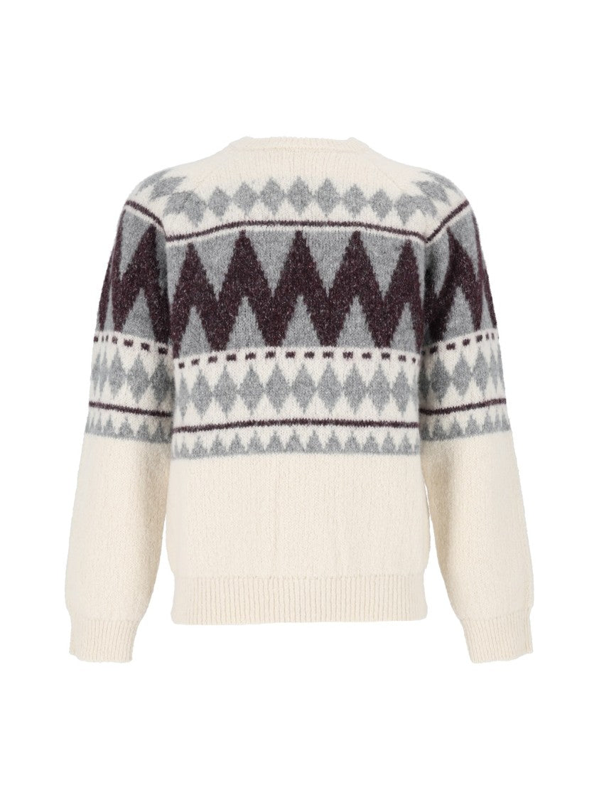 Peserico Textured Geometric Pattern Knit Sweater