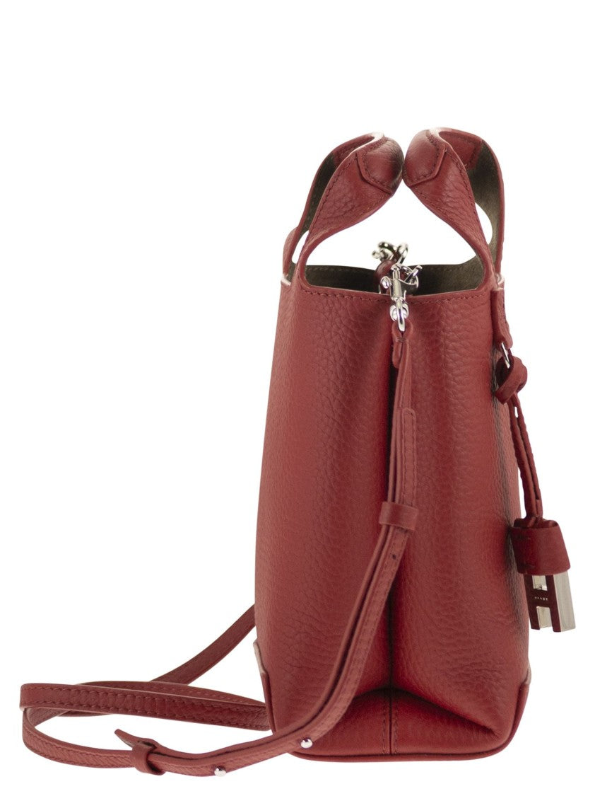 Hogan Mini Hammered Leather Tote Bag