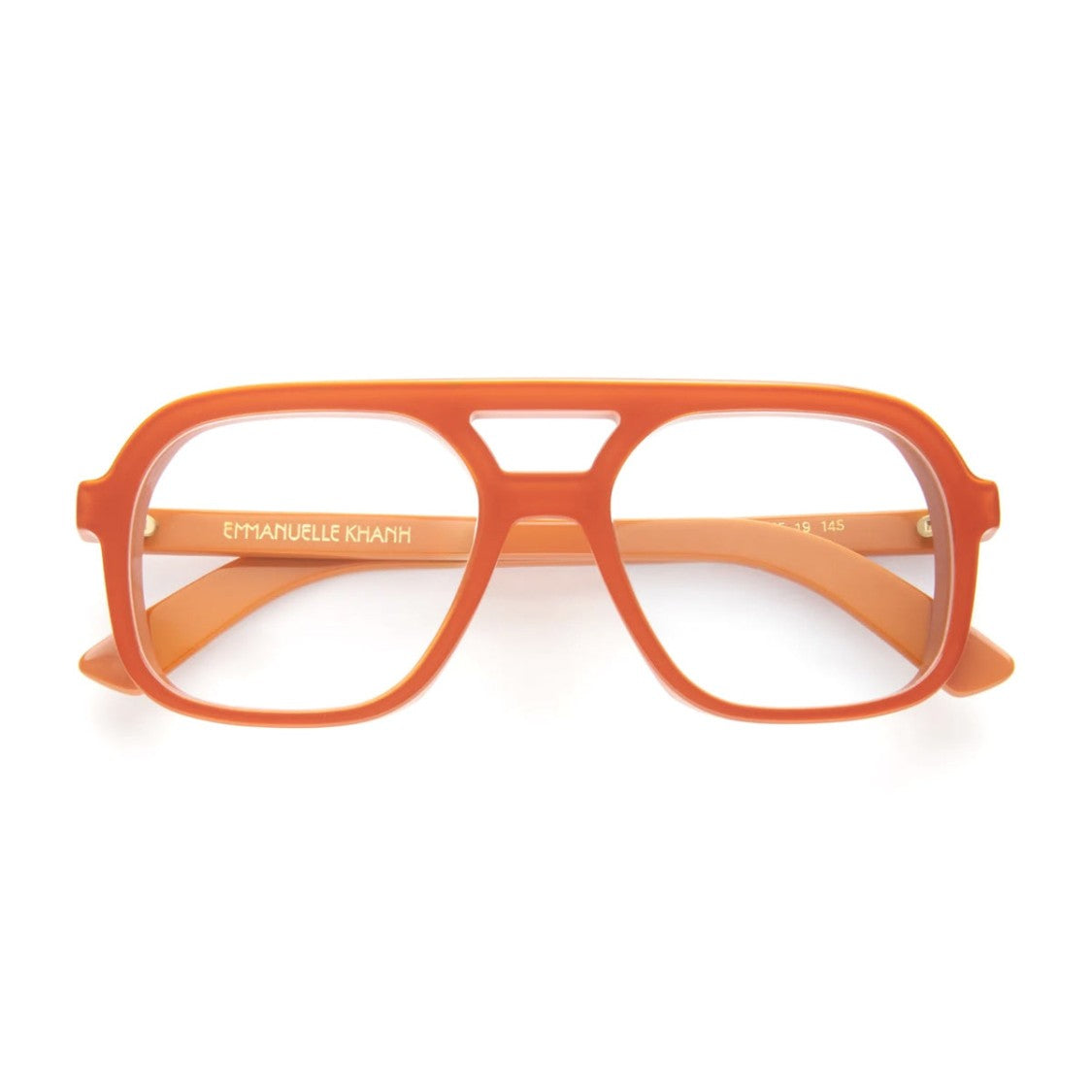 Ottica Lucciola Orange Navigator Acetate Eyeglasses