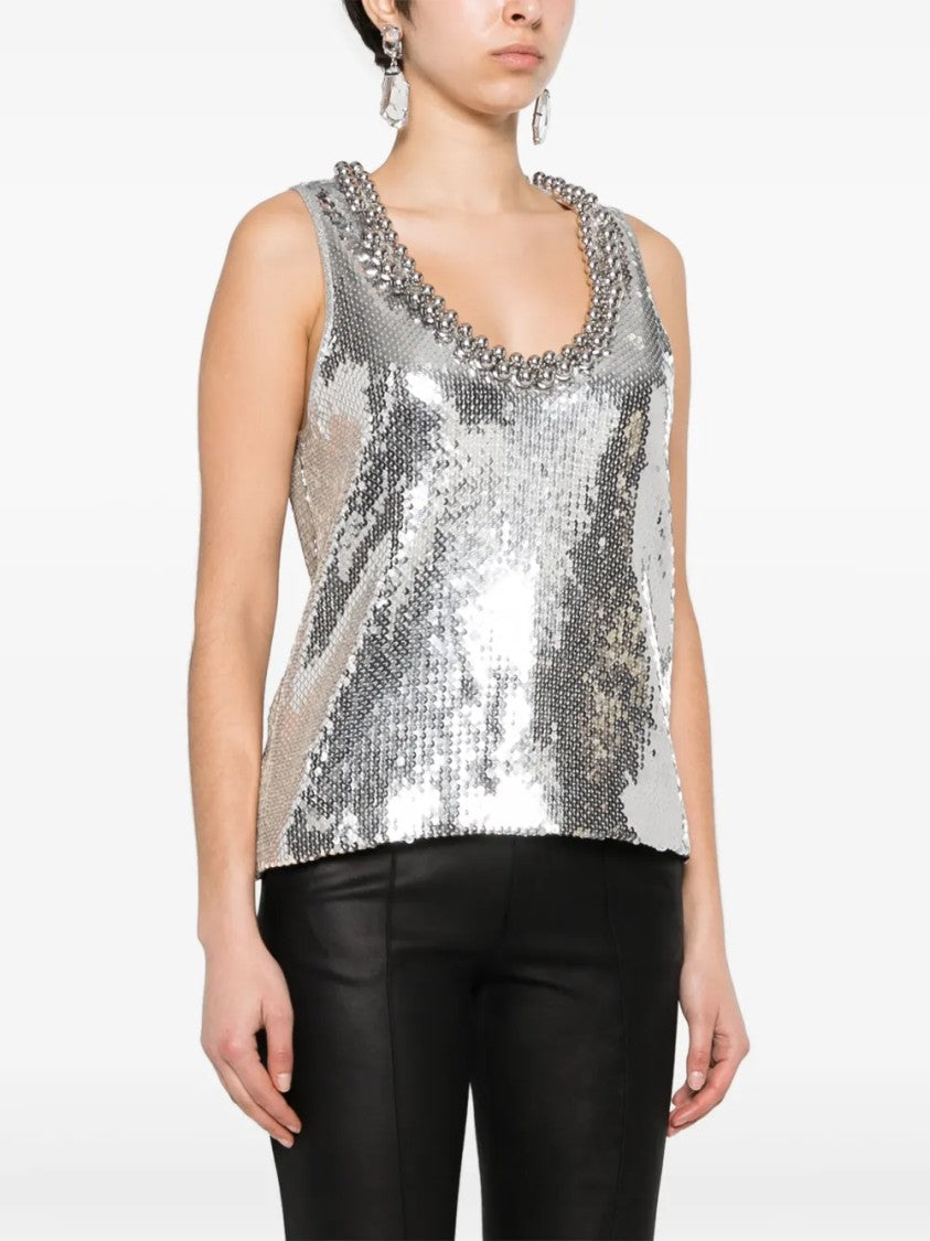 Paco Rabanne Fitted Neutral Sleek Minimalist Design Top