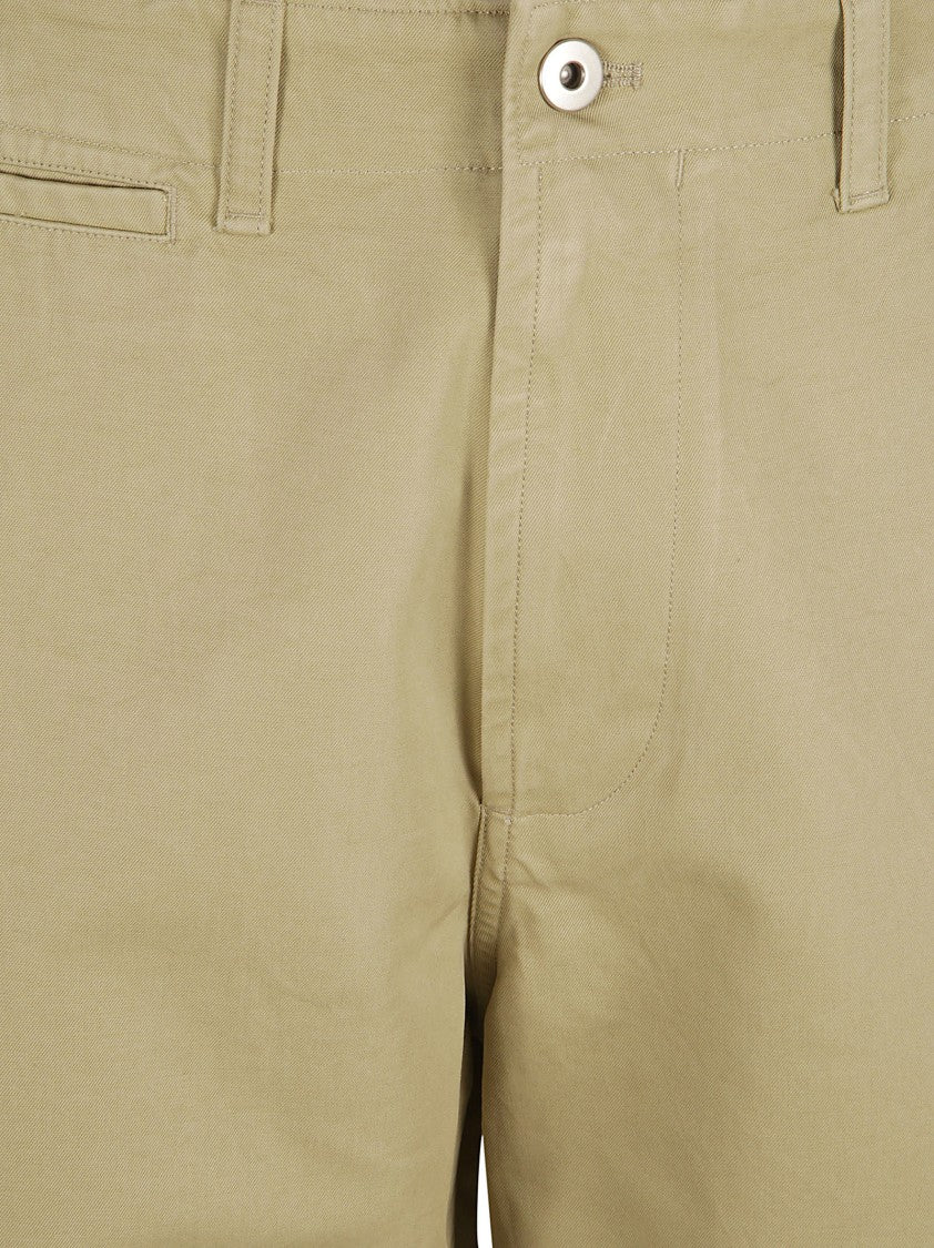 Burberry Straight-Leg Cotton Trousers With Button Closure