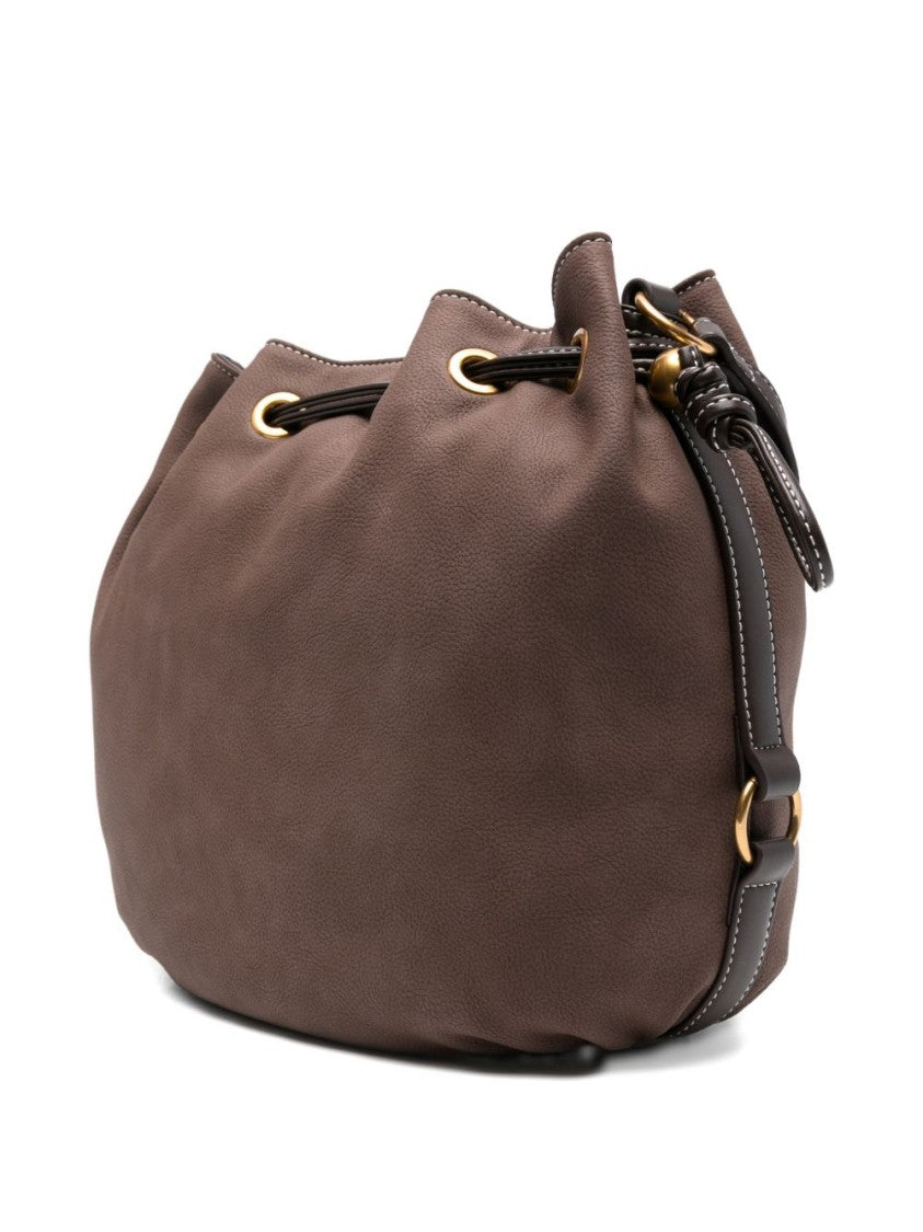 Liu Jo Brown Slouchy Drawstring Shoulder Bag